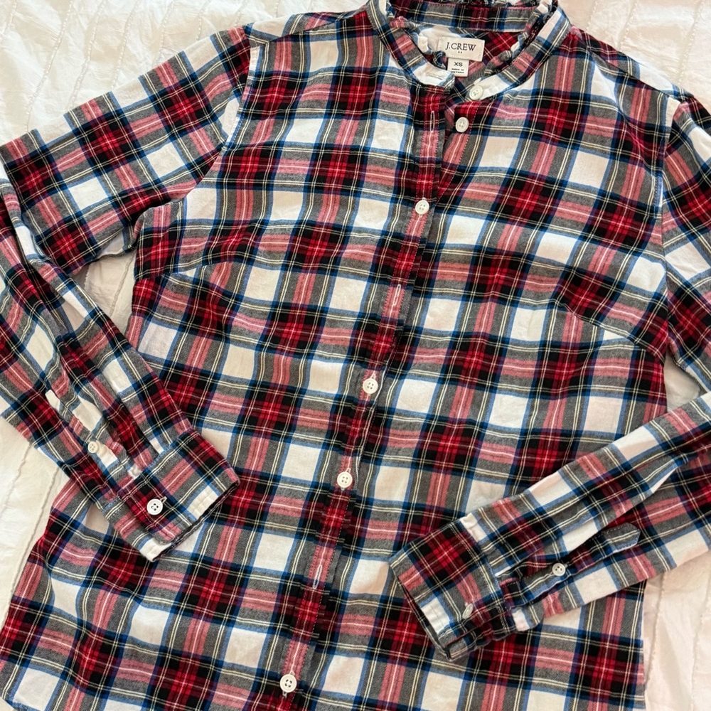 J Crew Tartan Women's Plaid Button-Down Shirt Size XS